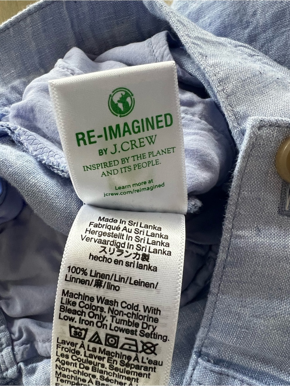 J. Crew Light Blue Linen-Blend Women's Shorts - Picture 4 of 4